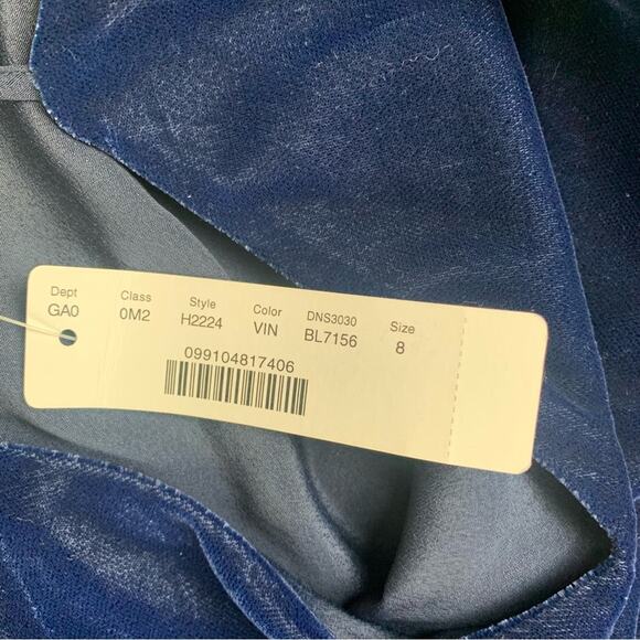 J. Crew size 8 medium velour Blue Fitted Peplum Camisole tank top - Picture 4 of 9